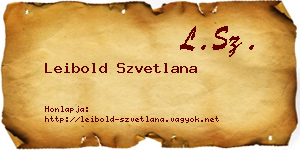 Leibold Szvetlana névjegykártya